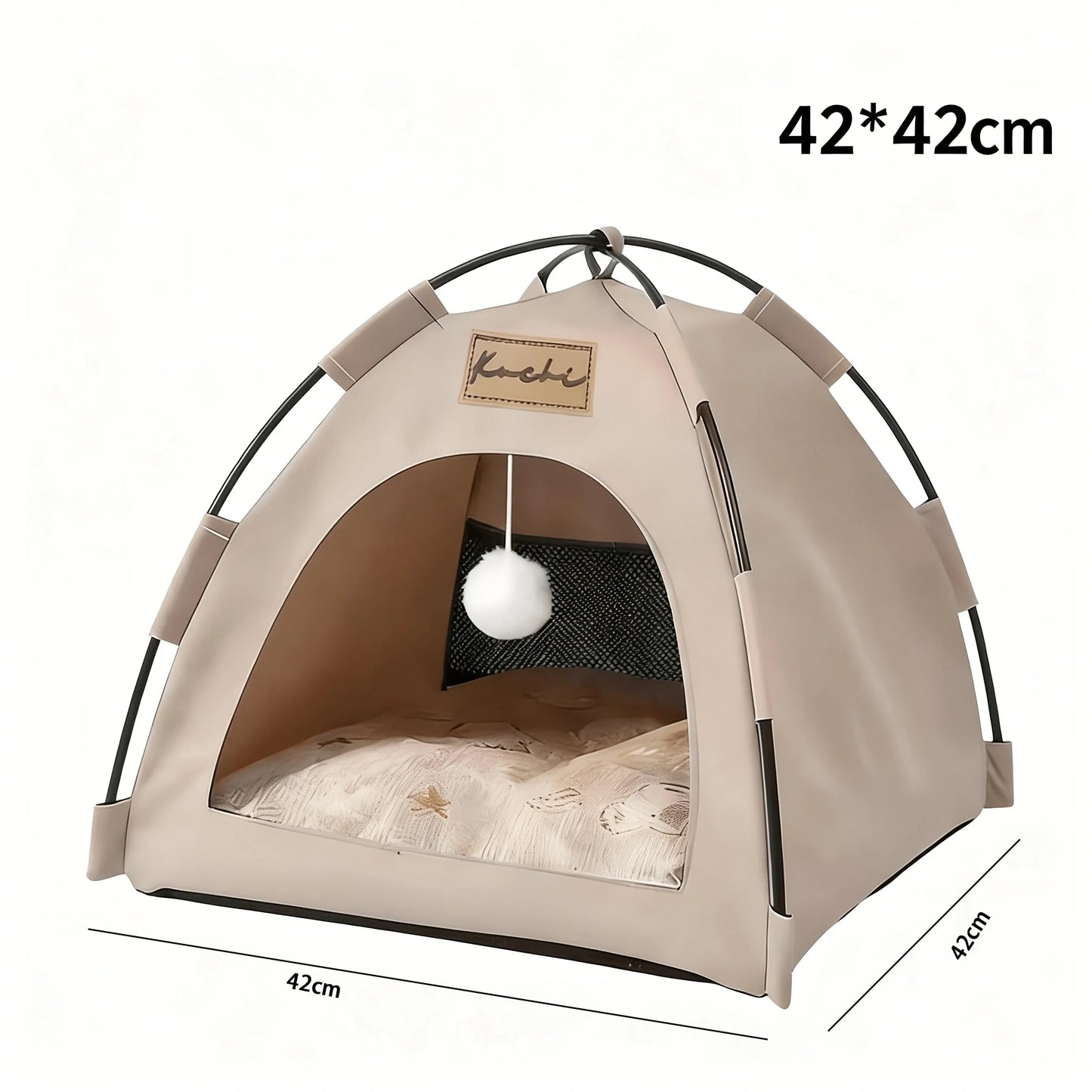 Portable Foldable Pet Tent Semi-Enclosed Breathable Design All Season Comfort Pet Bed for Cat Puppy Indoor Outdoor