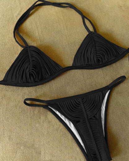 SEAURAL 2025 New Braided Rope Bandage Stripes Brazilian Bikini Swimwear Women's Swimsuit Two Piece Set Female Sexy Beachwear