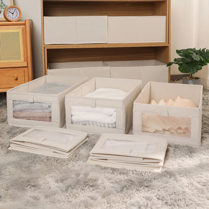 Visible Wardrobe Storage Organizers Cabinet Drawer Clothes Storage Box for T-Shirts Jeans Underwear Pants Organizer Box