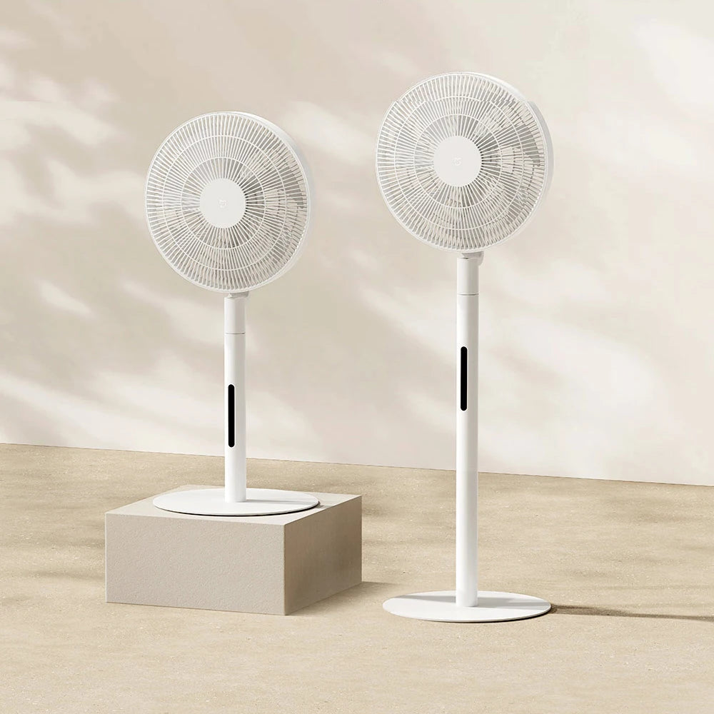 MIJIA DC Inverter Floor Fan Pro,Ultra-Thin Retractable,With Storage Box,Smart Standing Electric Fan,100 Air Flow Settings