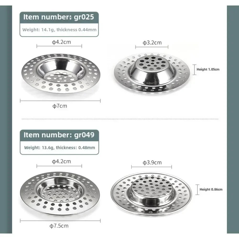 Kitchen Sink Mesh Filter Stainless Steel Drain Mesh Protects From Clogging Kitchen Fittings