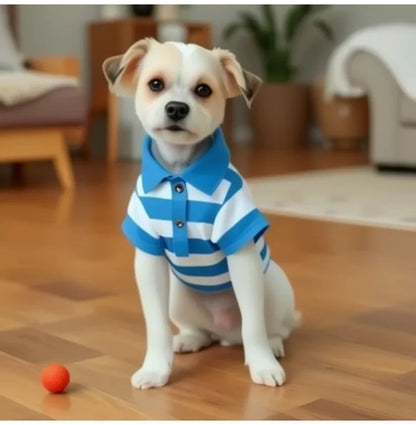 Pet Dog Polo Shirt Dog Clothes Summer Casual Clothing for Small Large Dogs Cats T-Shirt Chihuahua Pug Costumes Yorkshire Shirts