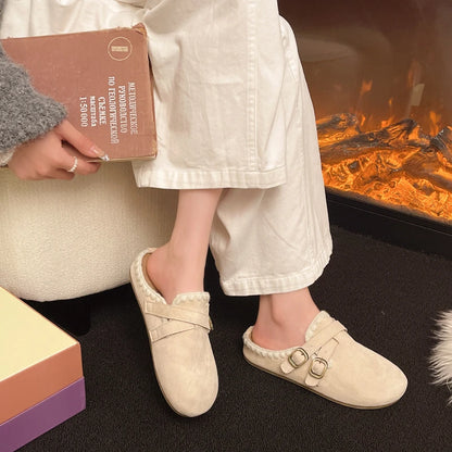 Flats Slippers for Women Wearing Retro Casual Height Increasing High Aesthetic Value Women Shoes Thick Soled Shoes