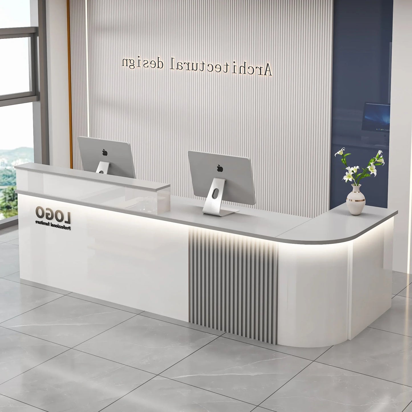 Professional Office Bar Counter Simple Luxury Beauty Design Reception Desk Modern Salon Bancone Bar Lusso Commercial Furniture