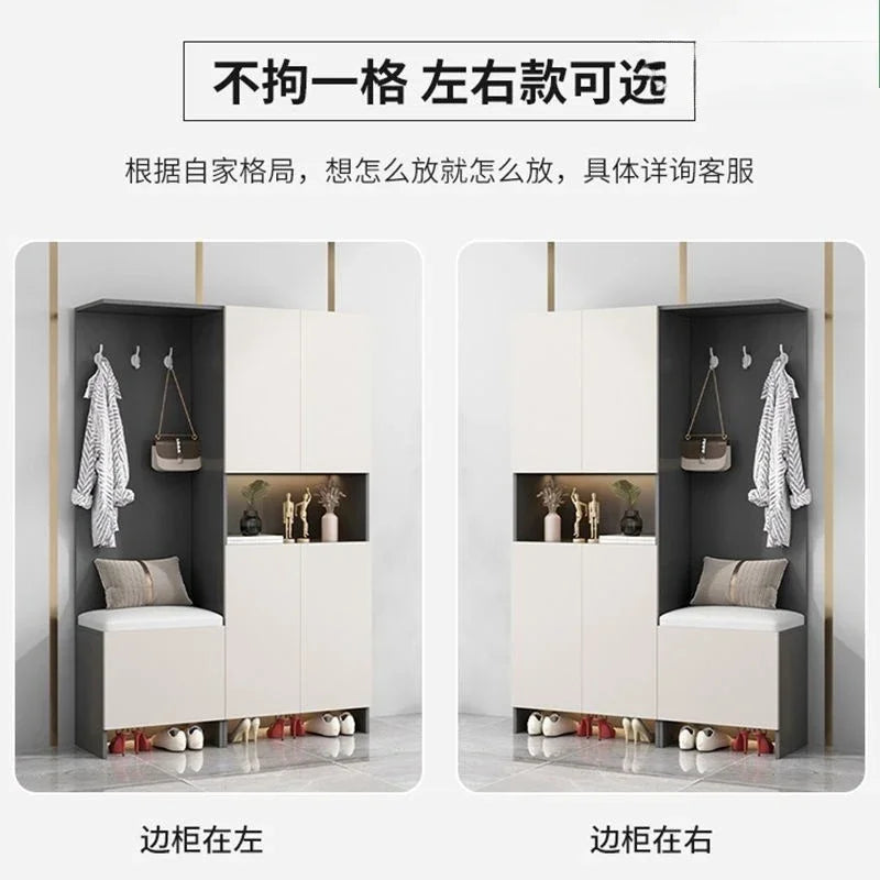 Living Room Shoe Cabinet Solid Wood Home Entrance Cabinet Display Household Door Locker Sideboards Szafki Do Salonu Furniture
