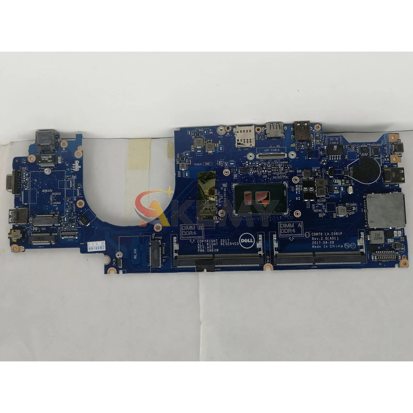 CDM70 LA-E081P For Dell Latitude 5480 E5480 Laptop Motherboard With i3-7100U CPU Notebook Mainboard 100% Fully Tested