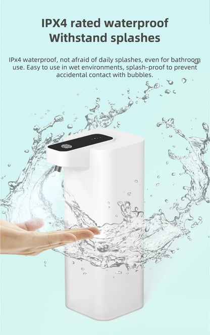 Automatic Soap Dispenser Infrared Sensor USB-Rechargeable Foam Hand Sanitizer for Kitchen & Bathroom