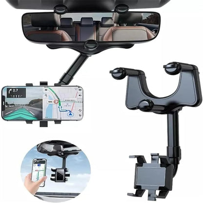 Universal Clip Rotatable and Retractable Car Phone Holder Rearview Mirror Driving Recorder Bracket DVR/GPS Mobile Phone Support