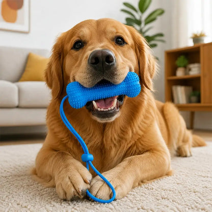 Dog Teething Chew Toy Pet Teething Stick Interactive Relieve Boredom Adjustable Lanyard Durable Molar Teeth Cleaning Pet Toys