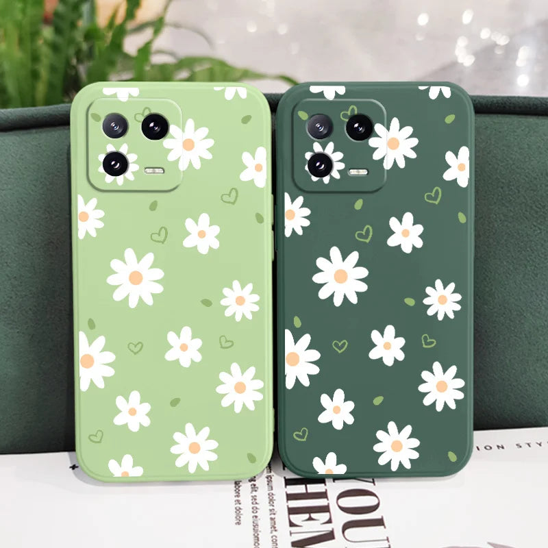Tender Daisy Phone Case For Xiaomi Mi 15T 14 14T 13 13T 12 12X 12T 12S 11 11T 10 10T 9 9T Pro Lite Liquid Silicone Cover