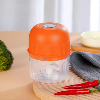 260ML Electric Charging Mini Garlic Masher Portable Onion Chopper Meat Grinder Kitchen Vegetable Blender for Household Use
