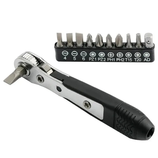 Screwdriver for Narrow Small Space Gap L-shaped Mini 36-tooth Ratchet Two-way Screwdriver Turning Right Angle
