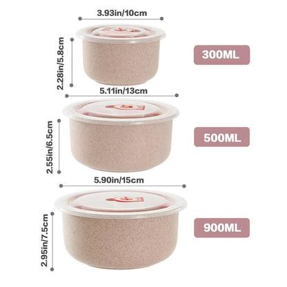 3 food storage containers, lunch box with lid, microwave storage containers for cooking, meal preparation, daily use.