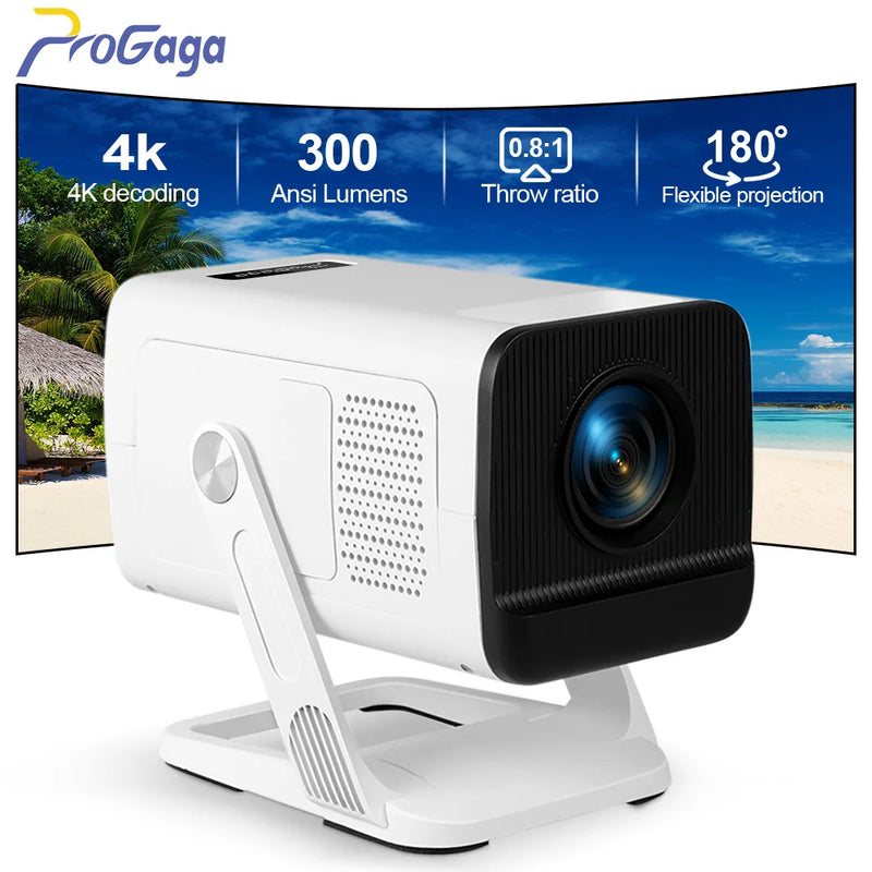 PROGAGA PG310 Android Projector 4k 720P 300Ansi Allwinner H713 Smart Projetor PG310 Home Theater Video Mini Portable Projector