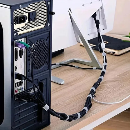 3-Meter Cable Organizer, Cable Management, Spool, Headphone andMouse Strap, Cable Management Accessories in Black, White...