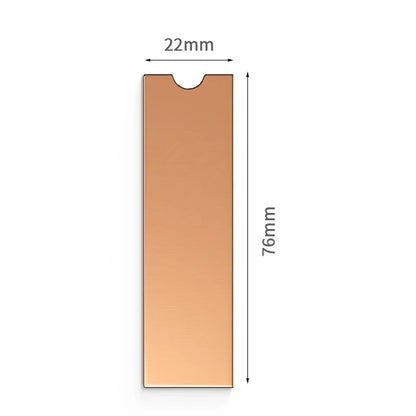 TEUCER M.2 Copper Heatsink NVMe 2280 SSD Copper Cooler Solid State Disk Radiator with Thermal Silicone Pad for Laptop Desktop