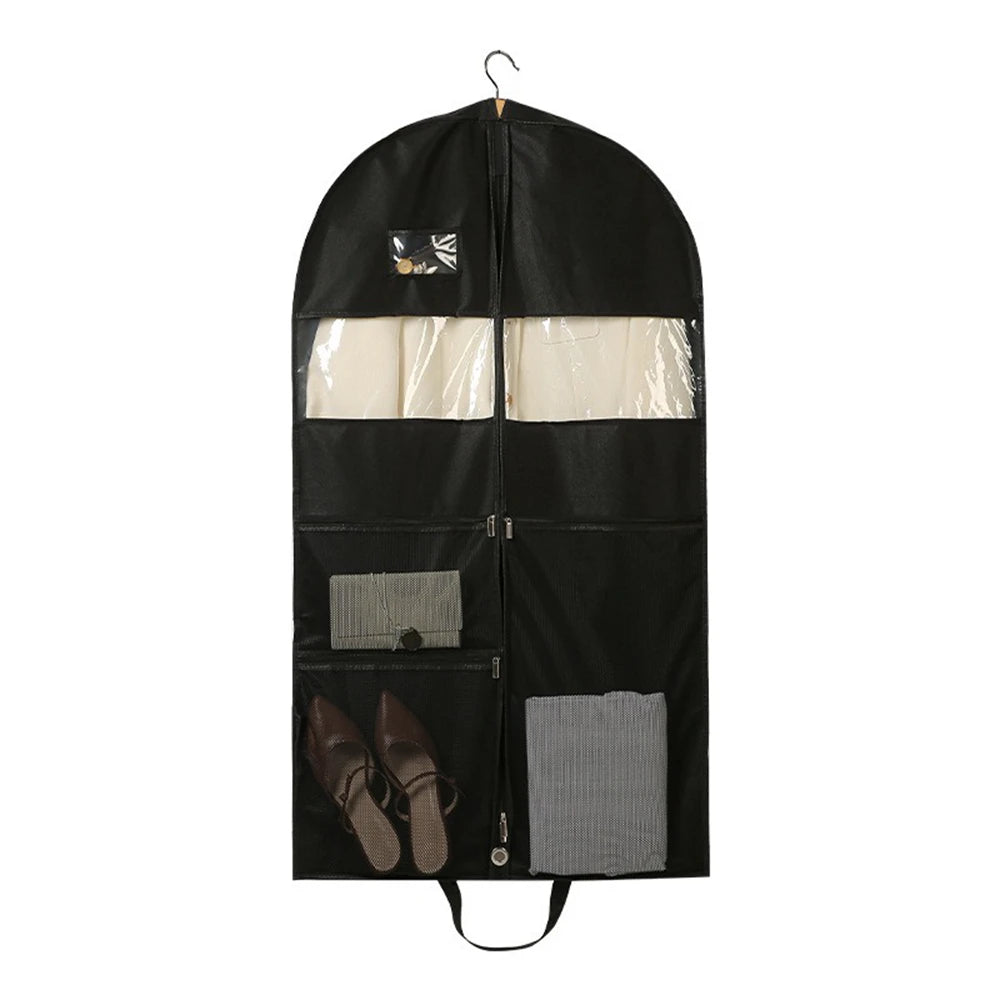 Garment Bags for Travel Clothes Dust Cover Hanging Garment Bags for Men Double Sides Zipper Large Pockets Storage Bag Closet Clo