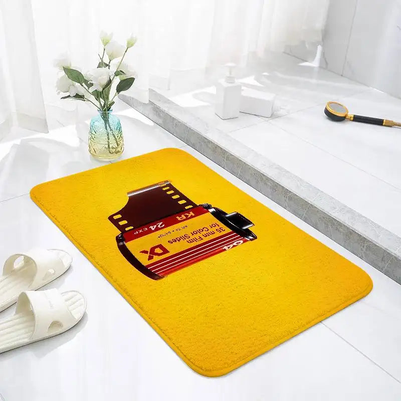 K-Kodak F-Film Camera Floor Mats Home Laundry Rug Carpet For Living Room Decor Lounge Area Anti-slip Foot Mat Entrance Doormat