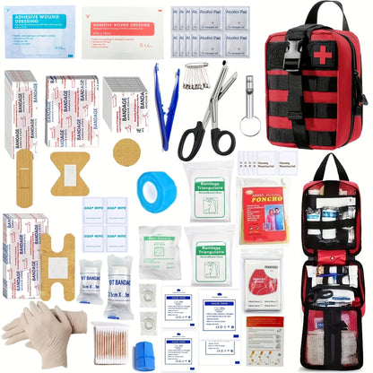 205pcs Universal First Aid Kit for Home, Travel, Outdoor & Emergency. Compact & Complete. Fast Delivery!
