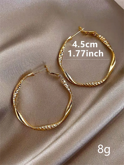 Exquisite silky texture design earrings elegant shape jewelry holiday party gifts for ladies