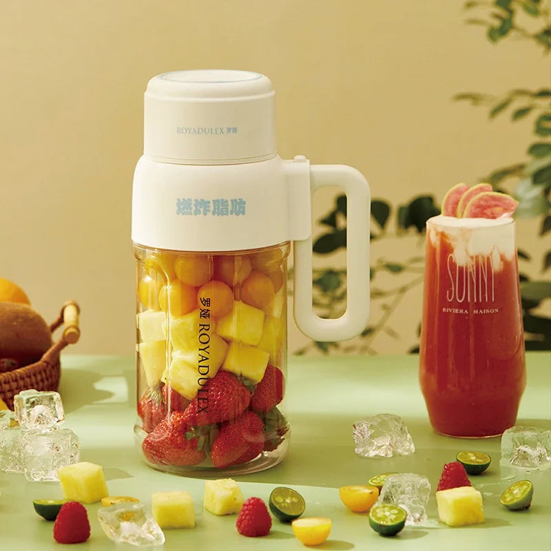 1000ml Electric Juicer Multifunctional Wireless Juicer Cup Blender Portable Drinking Cup Milkshake Blender Juicer Home 1500mAh