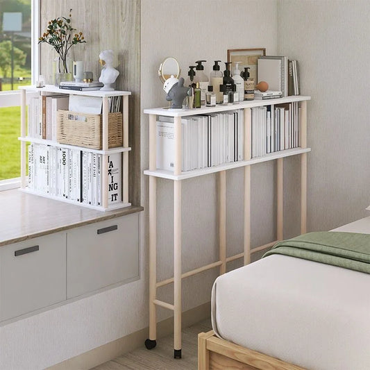 Multi-Functional Storage Rack Bedside Narrow Gap Table Small Family Bedroom Desk Sofa Table Modern Wooden Storage New Arrival