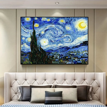 DIY Diamond Painting Round Diamond Starry Sky Van Gogh Pattern Full Diamond Mosaic Home Decoration Painting  Cross Stitch Kit