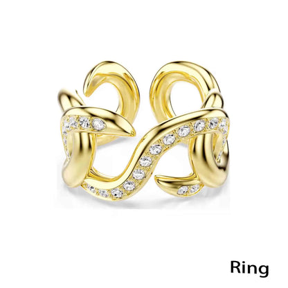2026 Fine Jewelry Set Fashionable Stainless Steel Women's Teardrop Unique Necklace Earrings Bracelet Ring Commemorative Gift