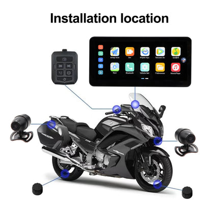 6.23 Inch Car GPS Motorcycle Universal Navigation 1560*720 Android 12 Wireless Carplay 4G with Front and Back Dual Cameras