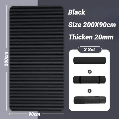 Men'S 3-Piece Set High Quality Thickened Sports Non-Slip Yoga Mat Is Suitable For Fitness Pilates Gym Home Exercise