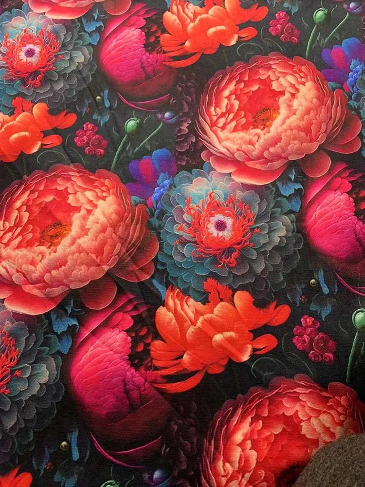 Cotton Fabric Digital Printing HD Fairy Tale Dream House Elf for DIY Handmade Sewing Clothes Bags Dresses by Half Meter