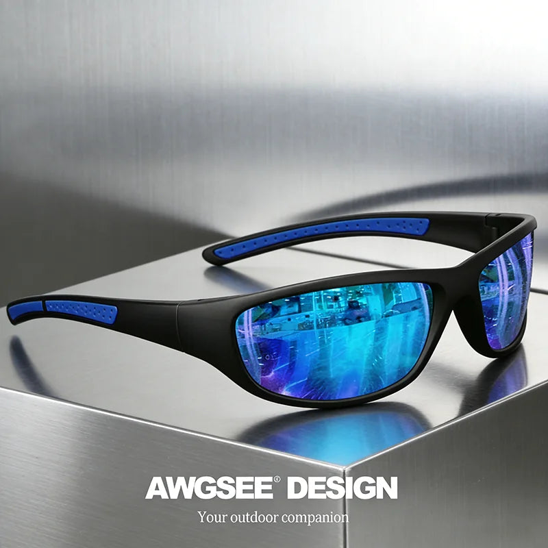 Polarized Sports Sunglasses for Men Women Running Fishing TAC Lens Anti Glare Soft Silicone Non-Slip Temple Outdoor Eyewear UV