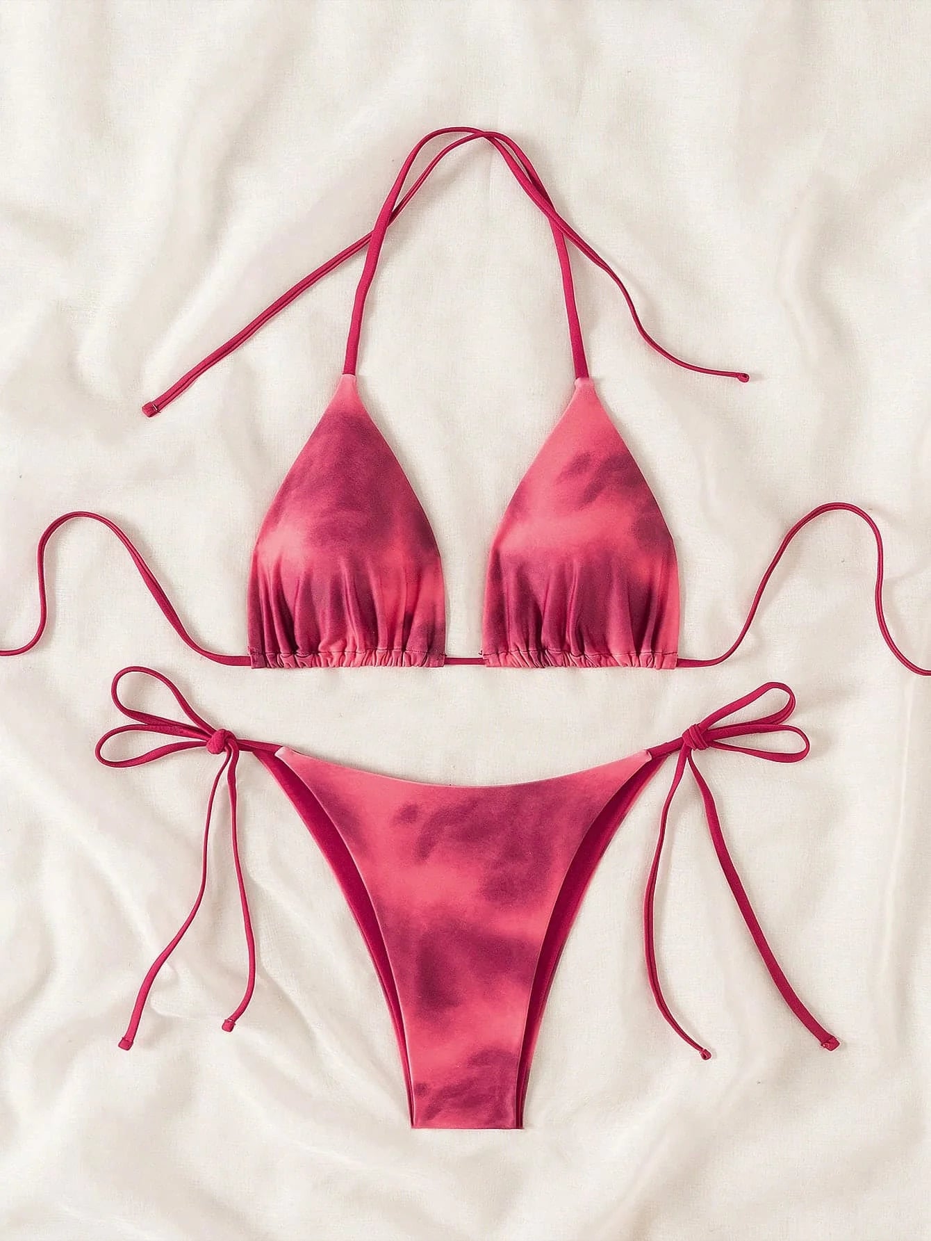 New Sexy Lace Up Neck Starfish Print Set Swimsuit Bikini Low Waist Bikinis Swimwear Beach Swimsuit Swimwear