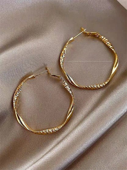 Exquisite silky texture design earrings elegant shape jewelry holiday party gifts for ladies