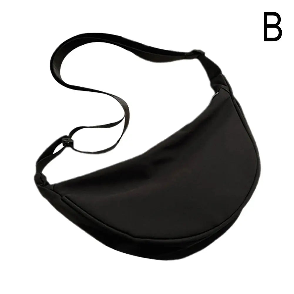 Nylon Crossbody Bag For Women Fashion Portable Casual Hobos Sport Chest Bag Underarm Bag Students Dumpling Shape Shoulder Bag