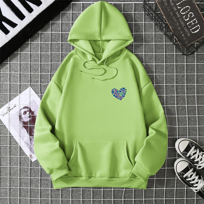 A Simple Depiction Of Love Printed Women Hooded Graphic Funny Hoodies O-Neck Loose Casual Tops Sport Street Fashion Sweatshirt