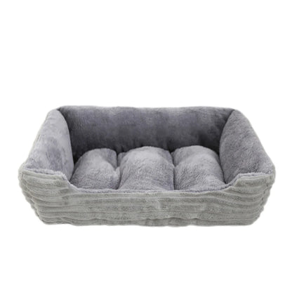 Pet Cat Dog Bed Cozy Square Plush Kennel Puppy Sofa Bed Small Large Dog Sleep Pad Portable Pet Bed Nest Pet Supplies Accessories