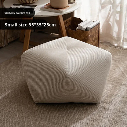 Solid wood octagonal stool for home use, shoe changing sofa, footrest, low stool, makeup seat, pedestal