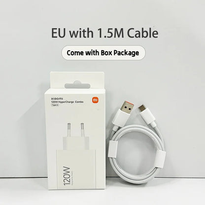 Original Xiaomi Charger 120W Fast Turbo Charge Hypercharge Adapter Xiaomi 12 13 14 15 17 Ultra Redmi Note 15 POCO F8 Ultra X7 X8