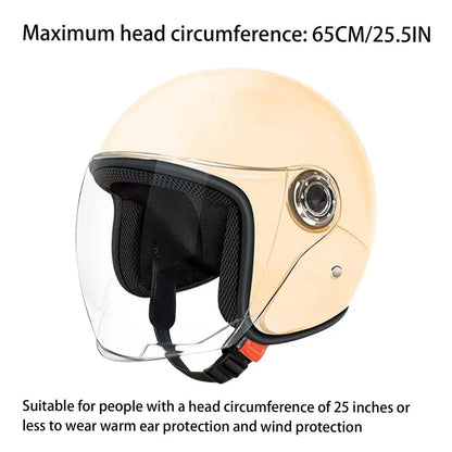 Helmet For Motorcycle Motorcycle Half Face Helmet Protective Gear With Visor For Women Men Adventure Outdoor Riding Scooter