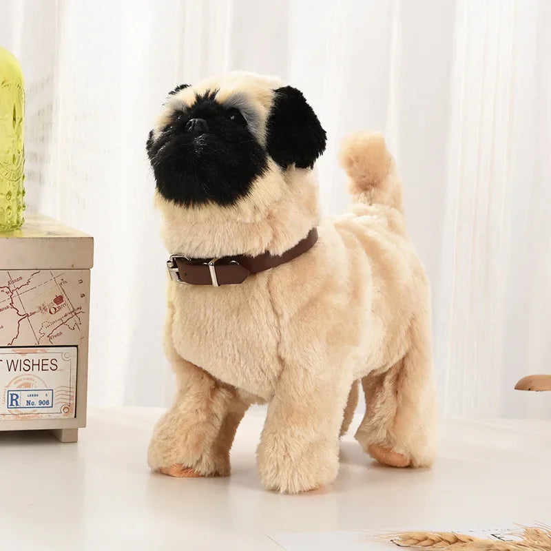 Robot Dog Toys Interactive Puppy Electronic Plush Animal Sound Control Walk Bark Electric Teddy Touch Control Music Pet Kid Gift