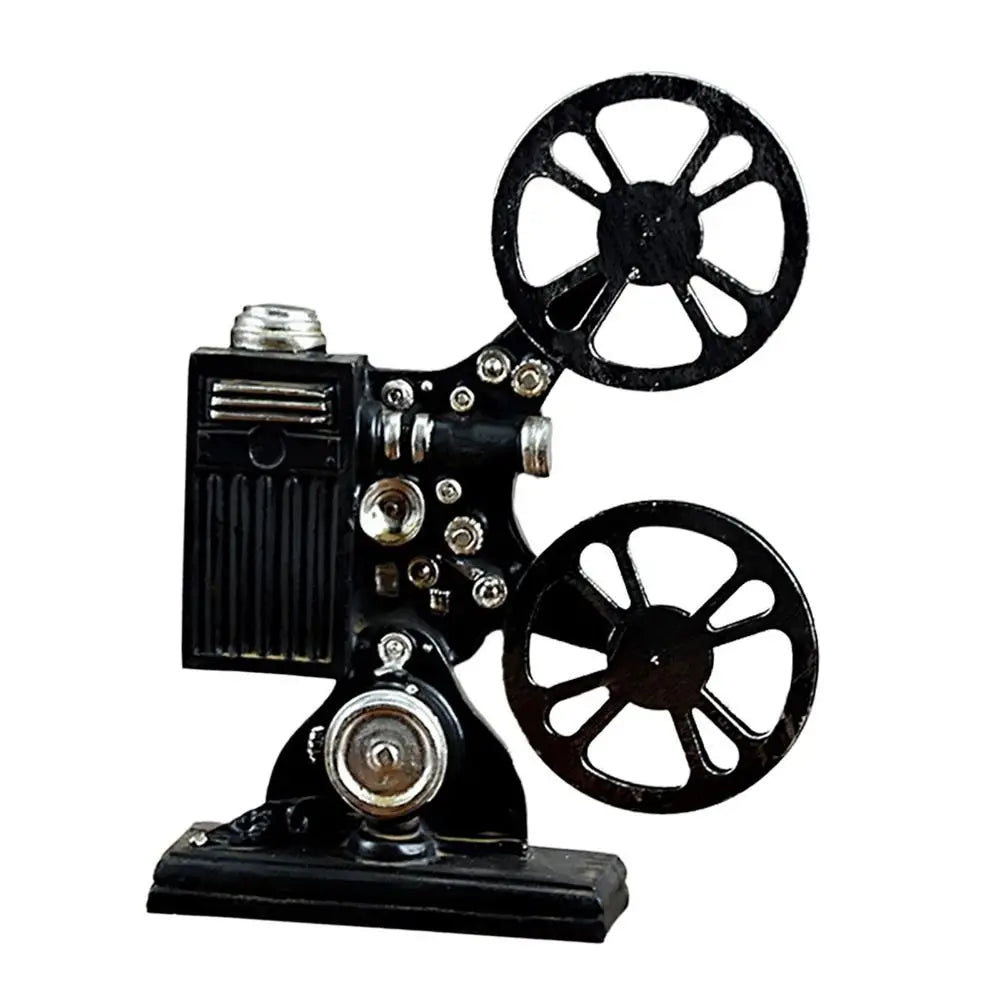 Resin Craft Movie Film Projector Sculpture Exquisite Lightweight Cinema Projector Ornaments Handmade Projector Model Home Decor