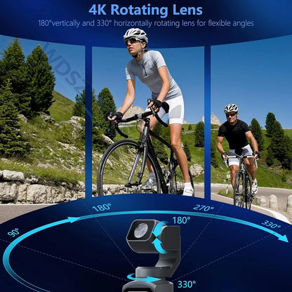 New Real 4K Action Camera With 330° Face Tracking Gimbal Stabilizer 75MP Pixels WiFi Function Pocket Gimbal Camera for Vlog