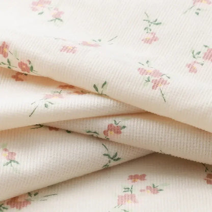 0.5m/1m Thickened Corduroy Fabric Small Floral Printed Fabric Making Dresses Children's Clothing Handmade DIY Clothing Fabrics