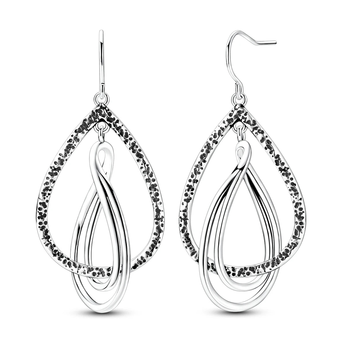 925 Sterling Silver Gold Drop Earrings For Woman Flower Round Sun Hoop Earring Pendientes Classic Original Woman Jewelry Gift
