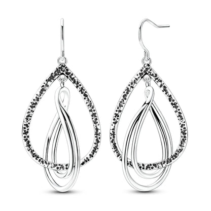 925 Sterling Silver Gold Drop Earrings For Woman Flower Round Sun Hoop Earring Pendientes Classic Original Woman Jewelry Gift