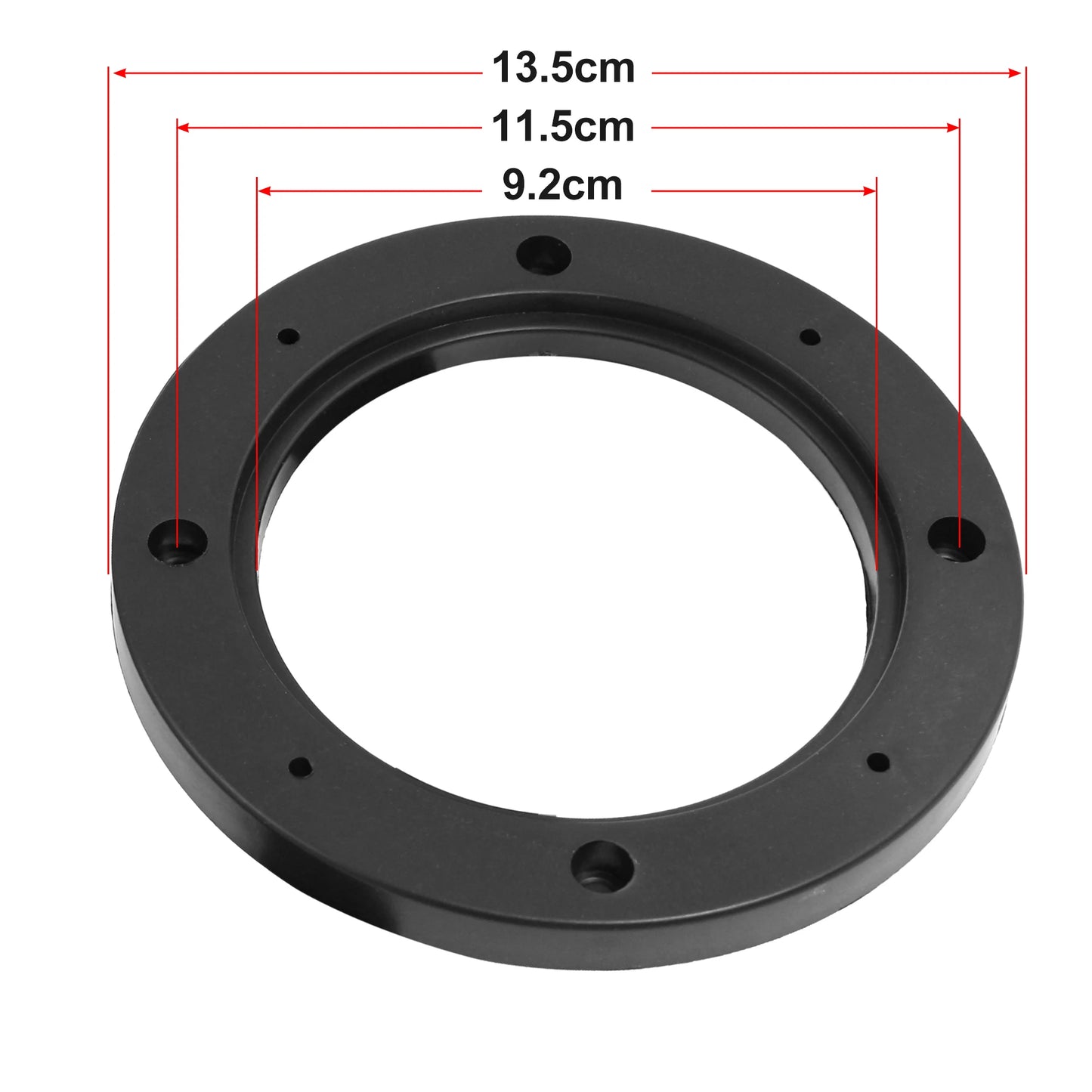 X Autohaux 2-4pcs 4 Inch 5 Inch 6.5 Inch Car Black Hollow Universal Speaker Spacer Mounting Spacer Plate Plastic 120mm ID