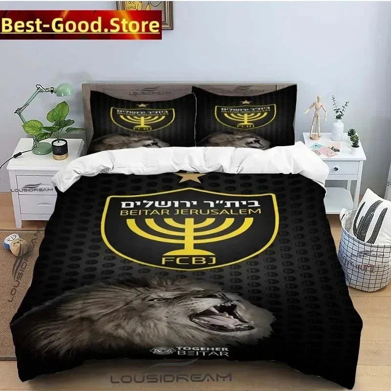 Beitar Jerusalem Fc All Season Twin Bedding Set 3 Piece Comforter Set Bed Duvet Cover Double King Comforter Cover Home Textile