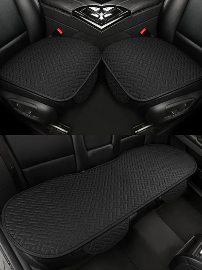 Car Seat Cushion, All Season Universal Linen, Driver's Seat Cover, Small Waist, Single Piece Three Piece Set, Half Pack