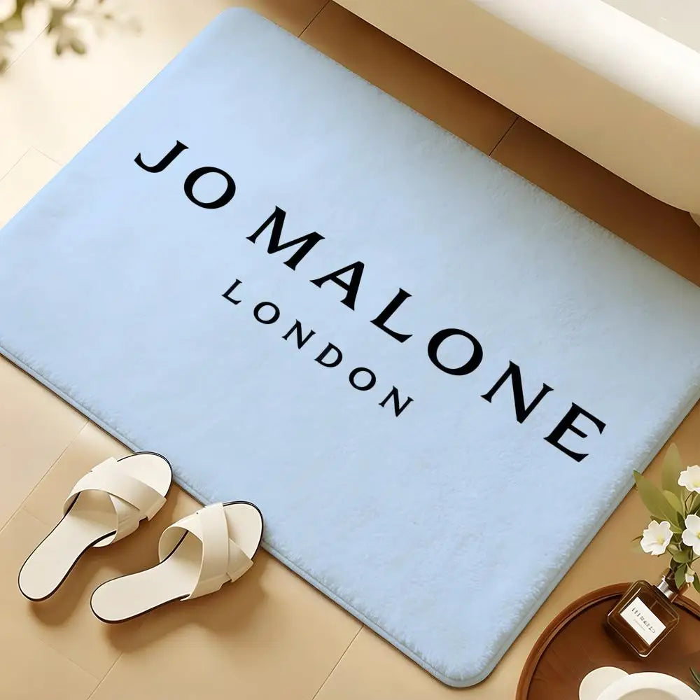 JO M-mALONE Makeup Brand Floor Mat Soft Flannel Rug Non-Slip Absorbent Mat For Bathroom Bedroom Home Decor